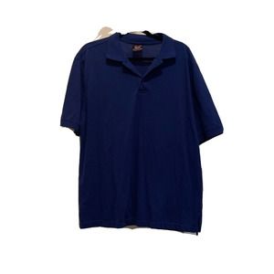 Classic Polo Shirt Navy Blue Mens Medium 3 Button Short Sleeve
